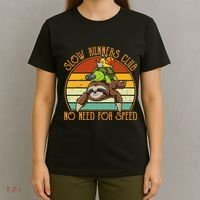 Slow Runners Club No Need For Speed - Sloth & Turtle Snail T-Shirt thumb 4