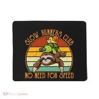 Slow Runners Club No Need For Speed - Sloth & Turtle Snail Mousepad thumb 0