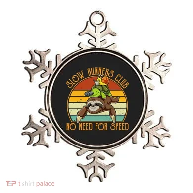 Slow Runners Club No Need For Speed - Sloth & Turtle Snail Ornament
