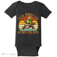 Slow Runners Club No Need For Speed - Sloth & Turtle Snail Baby Bodysuit thumb 0