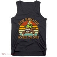 Slow Runners Club No Need For Speed - Sloth & Turtle Snail Tank Top thumb 0