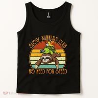 Slow Runners Club No Need For Speed - Sloth & Turtle Snail Tank Top thumb 2