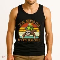 Slow Runners Club No Need For Speed - Sloth & Turtle Snail Tank Top thumb 3