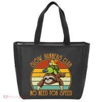 Slow Runners Club No Need For Speed - Sloth & Turtle Snail Tote Bag thumb 0
