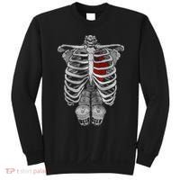 Skeleton Rib Cage Full Of Beer Funny Halloween Costume Sweatshirt thumb 0