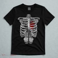 Skeleton Rib Cage Full Of Beer Funny Halloween Costume T-Shirt thumb 5
