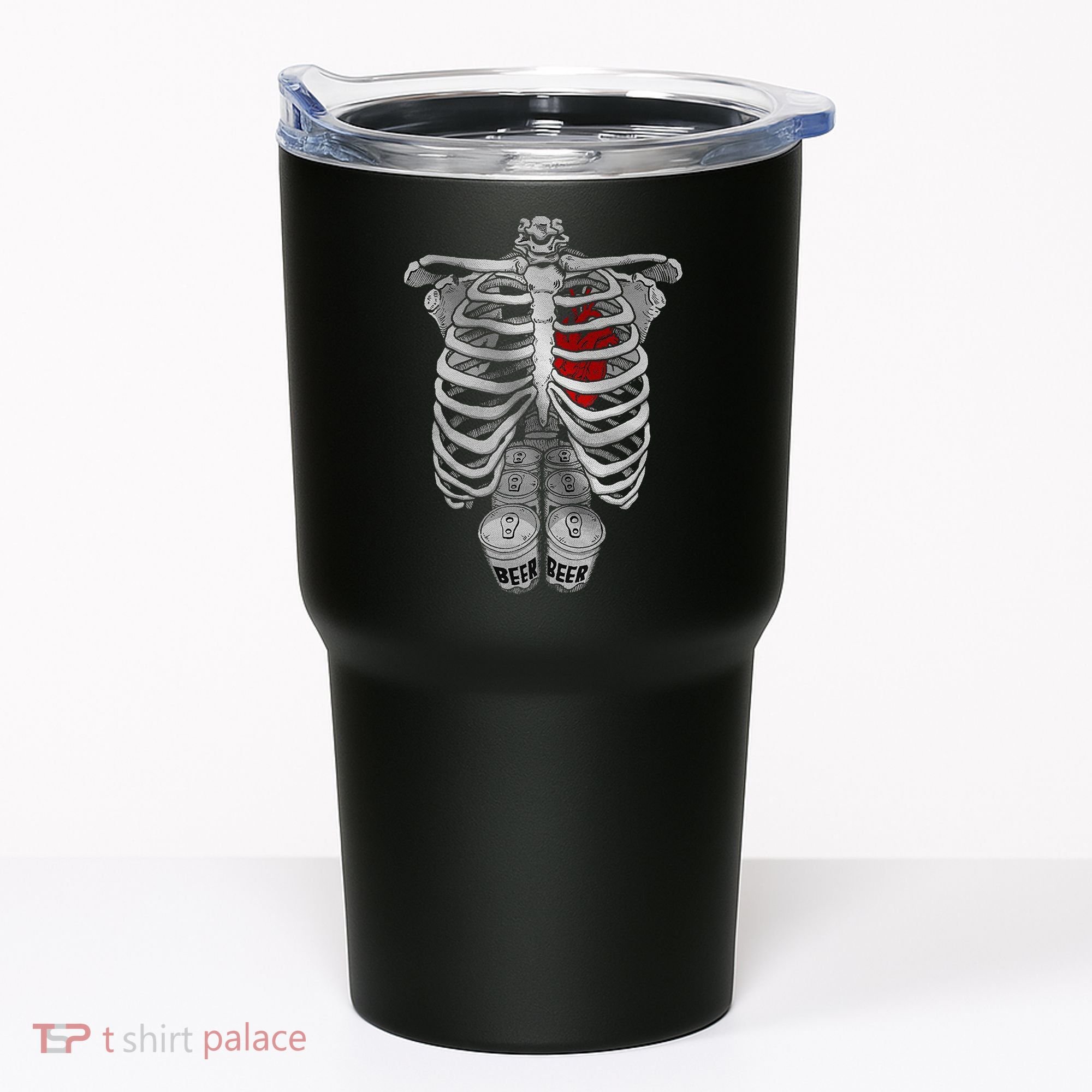 Skeleton Rib Cage Full Of Beer Funny Halloween Costume Tumbler