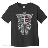 Skeleton Rib Cage Full Of Beer Funny Halloween Costume Toddler T-Shirt thumb 0