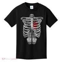 Skeleton Rib Cage Full Of Beer Funny Halloween Costume Kids T-Shirt thumb 0