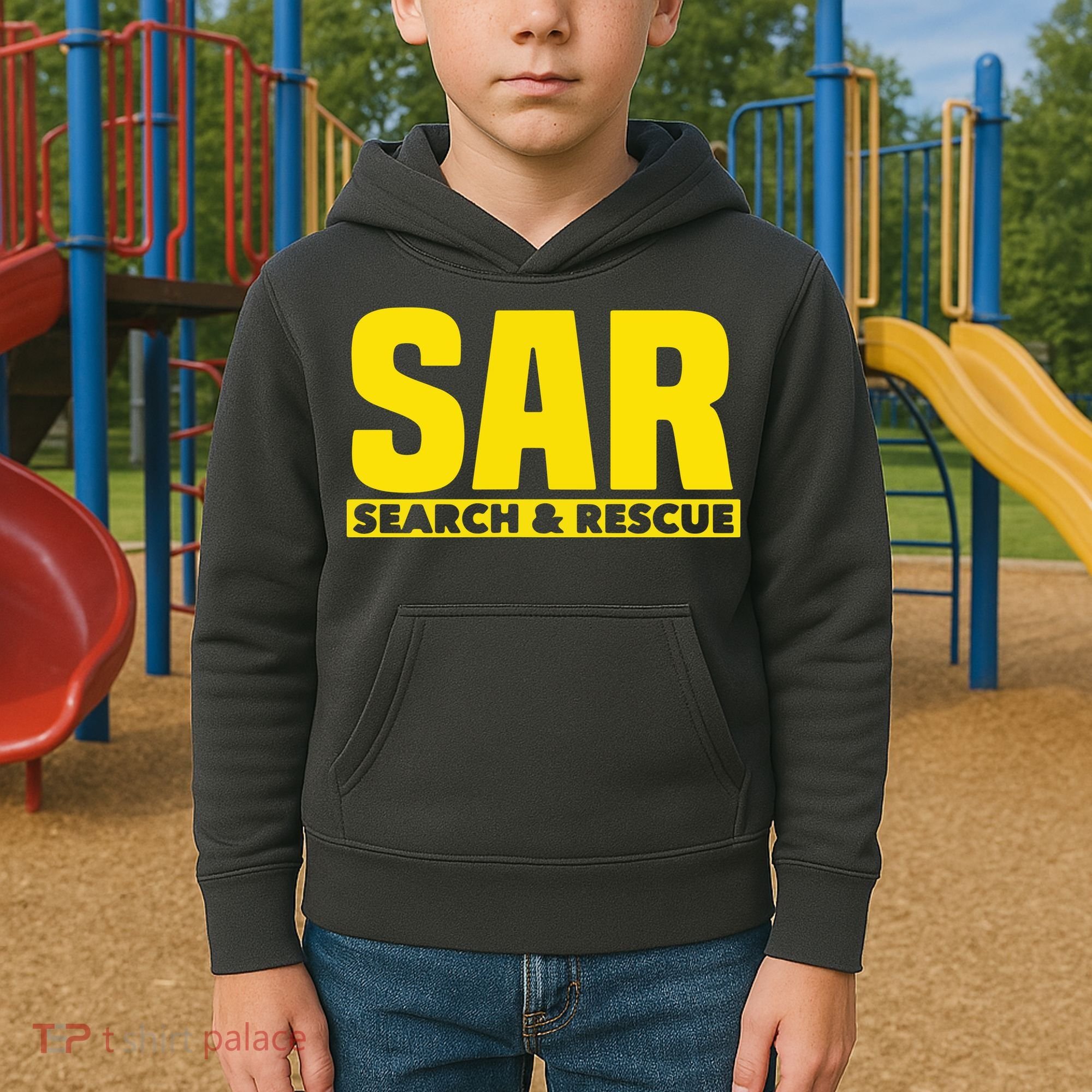 Search Rescue Crew SAR Emergency Response Team Kids Hoodie