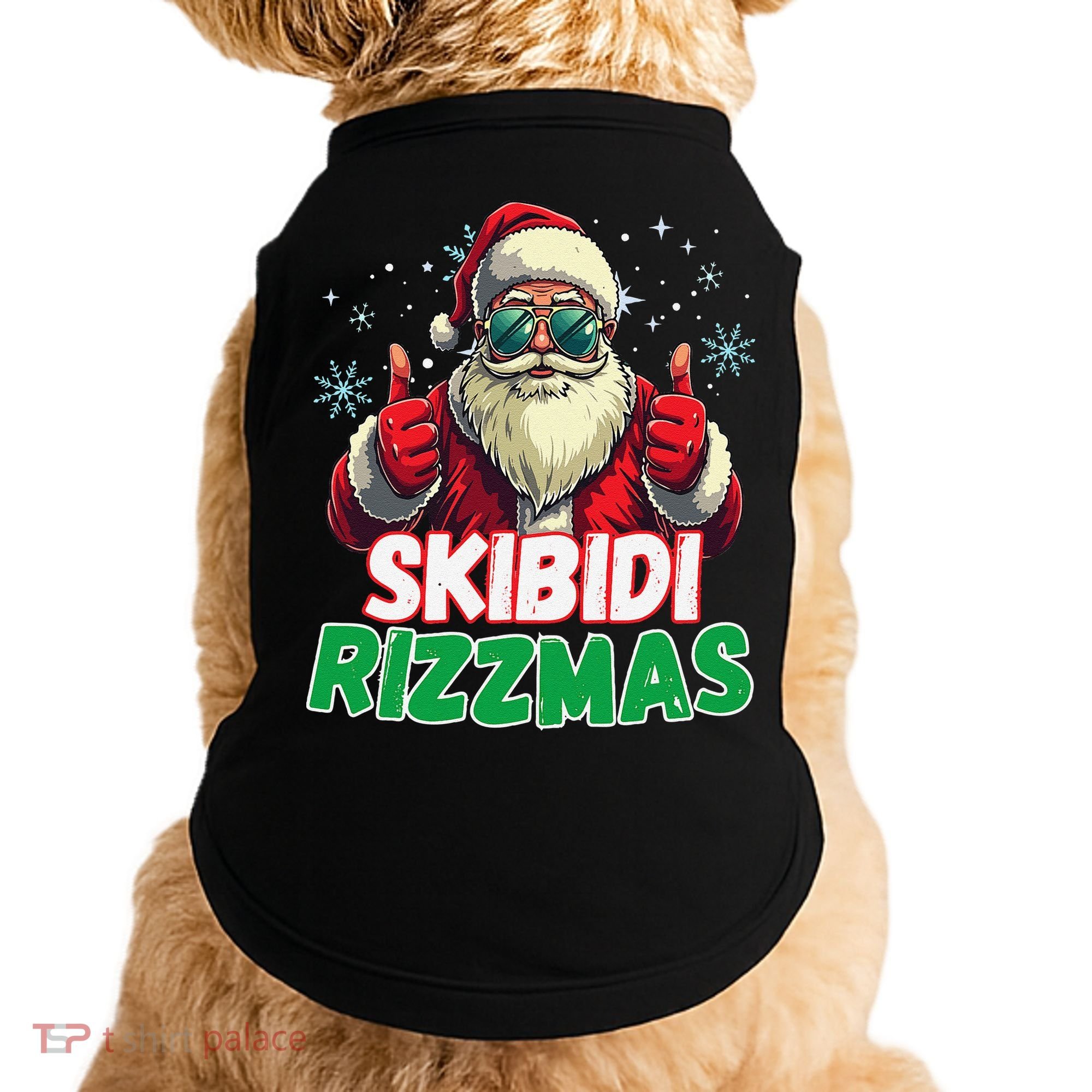 Skibid.I Rizzmas Christmas Rizz Santa Claus Charisma Doggie Tank