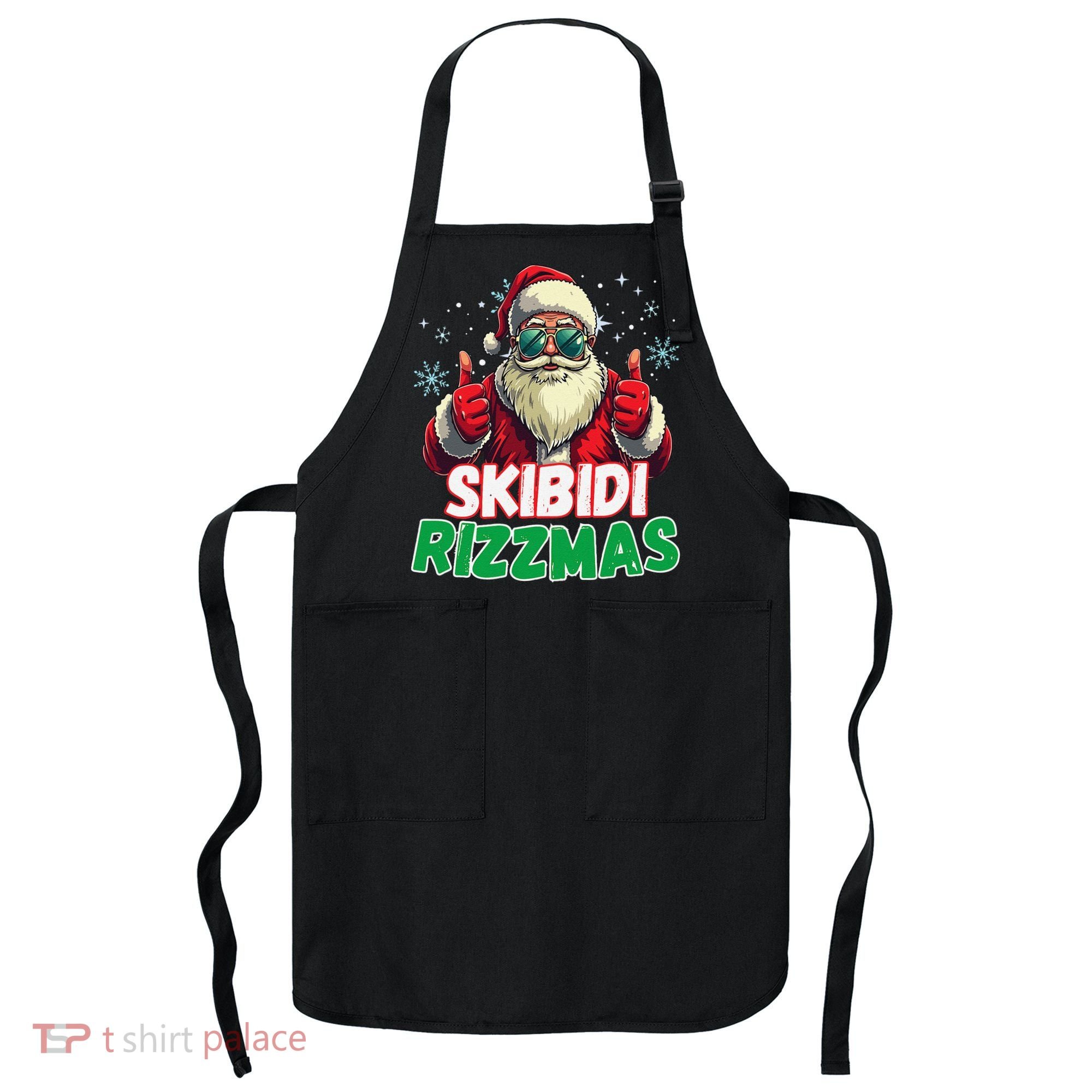 Skibid.I Rizzmas Christmas Rizz Santa Claus Charisma Apron