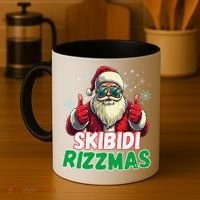 Skibid.I Rizzmas Christmas Rizz Santa Claus Charisma Coffee Mug thumb 4