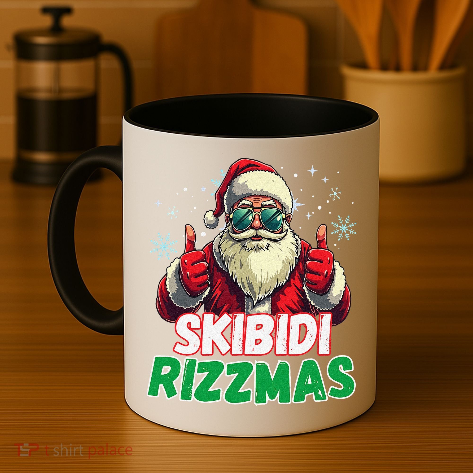 Skibid.I Rizzmas Christmas Rizz Santa Claus Charisma Coffee Mug