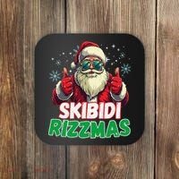 Skibid.I Rizzmas Christmas Rizz Santa Claus Charisma Coaster thumb 0