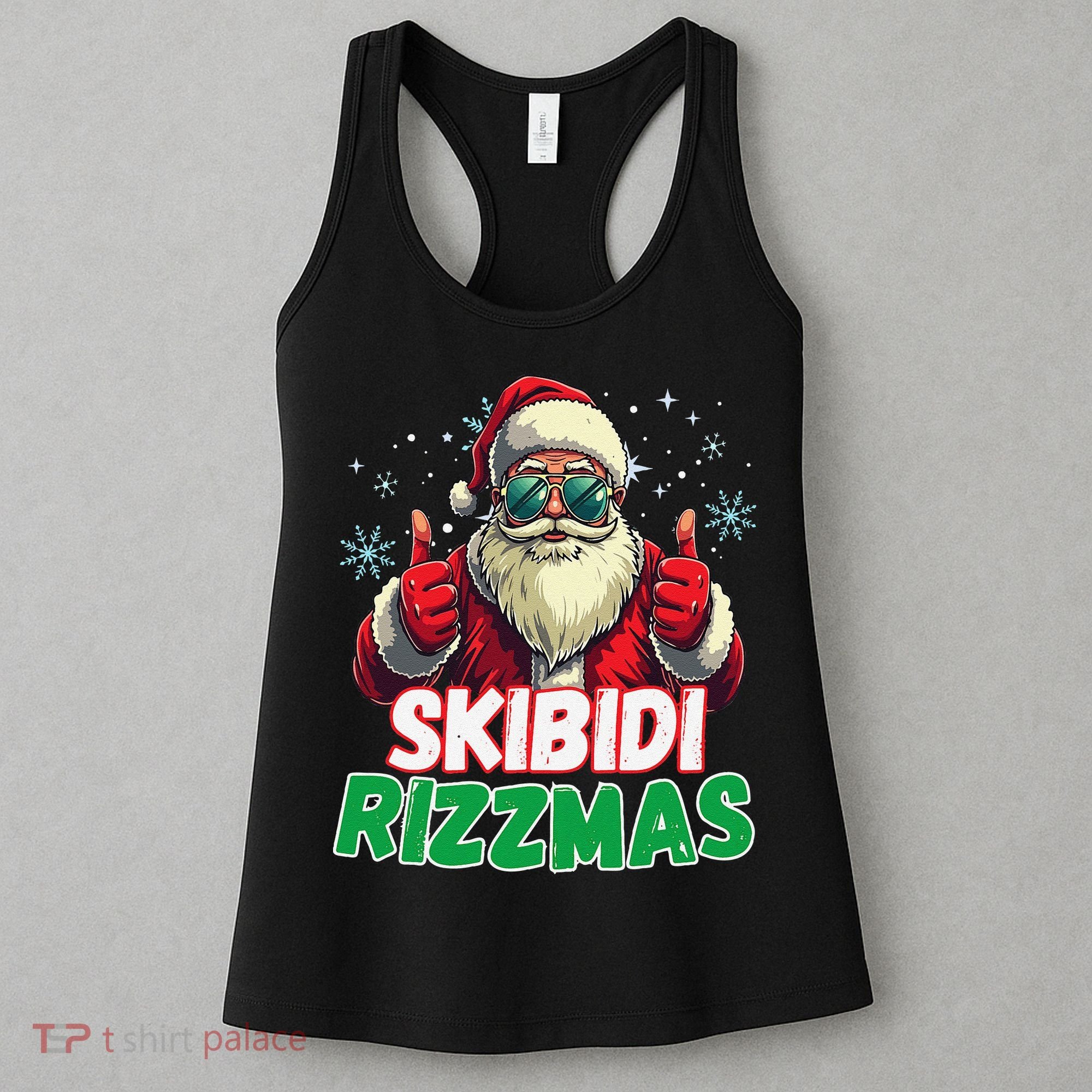 Skibid.I Rizzmas Christmas Rizz Santa Claus Charisma Women's Tank Top