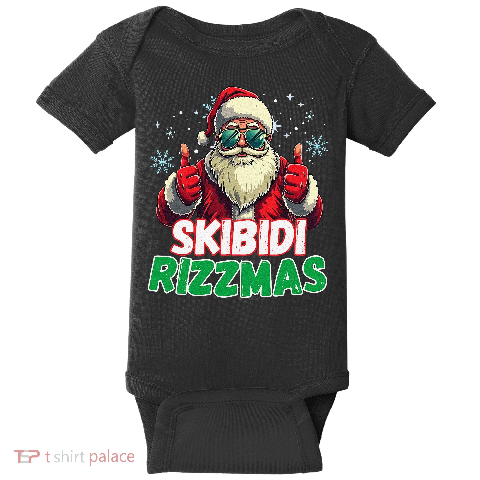 Skibid.I Rizzmas Christmas Rizz Santa Claus Charisma Baby Bodysuit