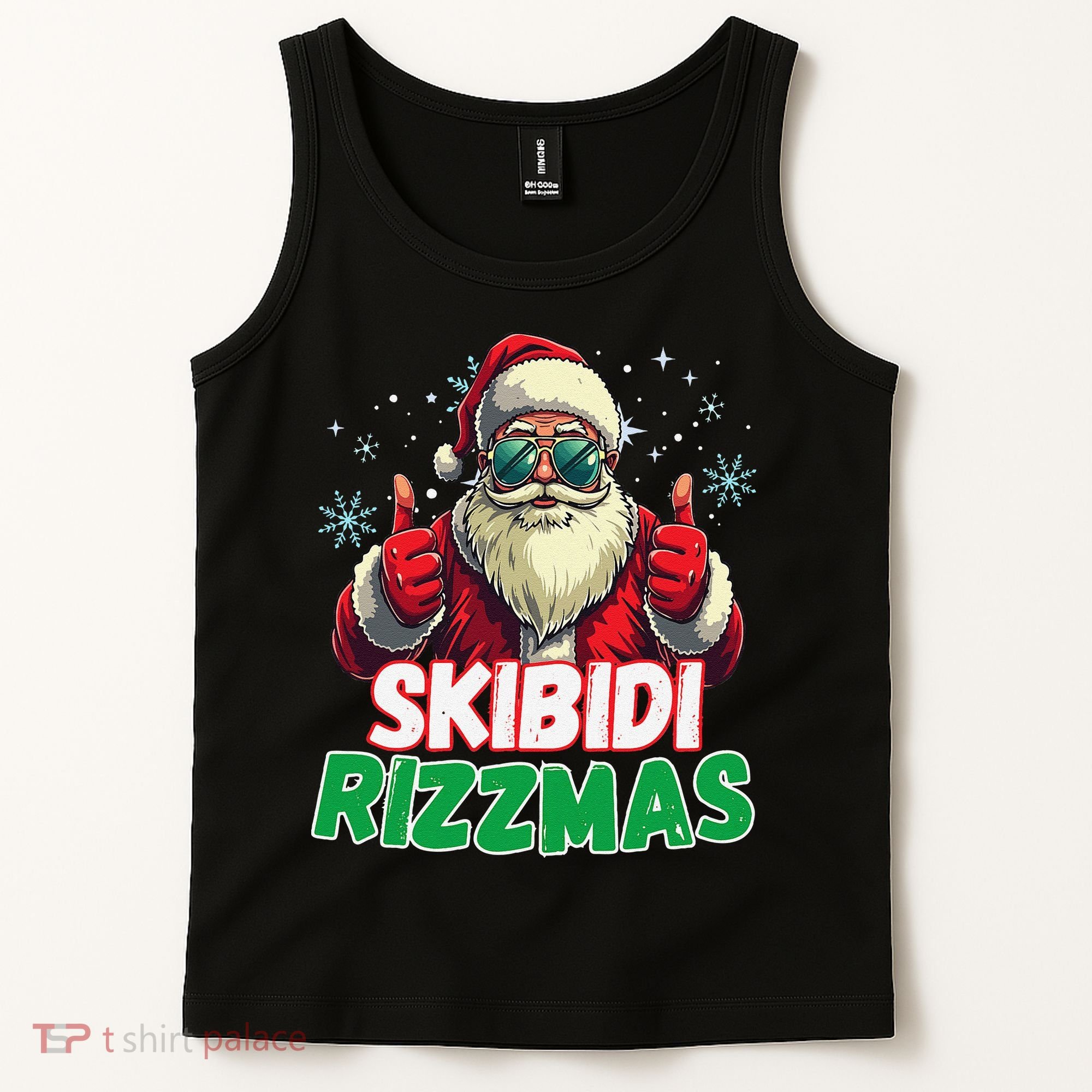 Skibid.I Rizzmas Christmas Rizz Santa Claus Charisma Tank Top