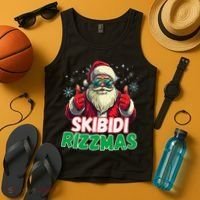 Skibid.I Rizzmas Christmas Rizz Santa Claus Charisma Tank Top thumb 4