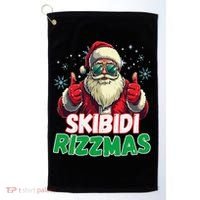 Skibid.I Rizzmas Christmas Rizz Santa Claus Charisma Golf Towel thumb 0