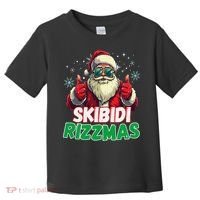 Skibid.I Rizzmas Christmas Rizz Santa Claus Charisma Toddler T-Shirt thumb 0