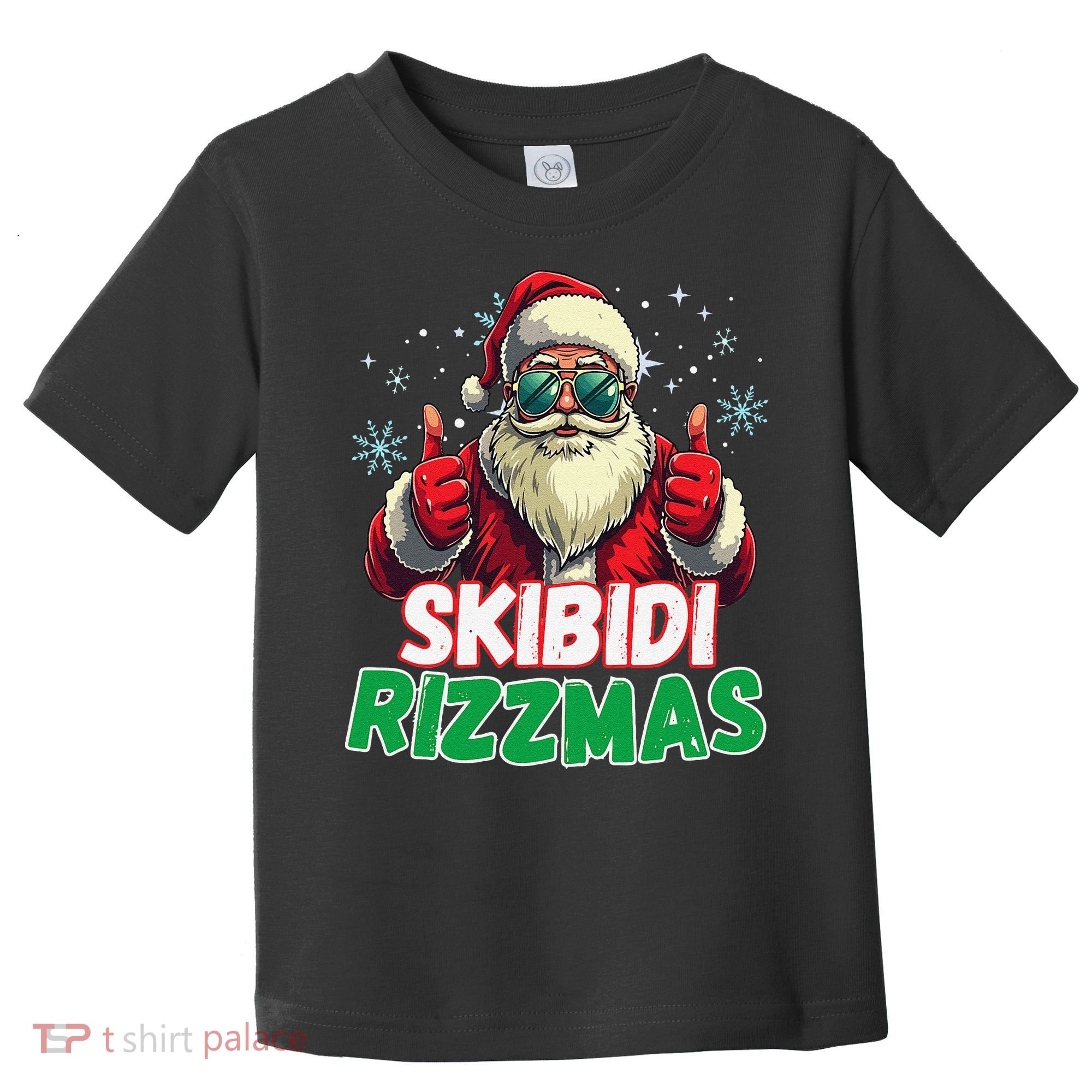 Skibid.I Rizzmas Christmas Rizz Santa Claus Charisma Toddler T-Shirt