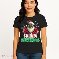 Skibid.I Rizzmas Christmas Rizz Santa Claus Charisma Women's T-Shirt thumb 4