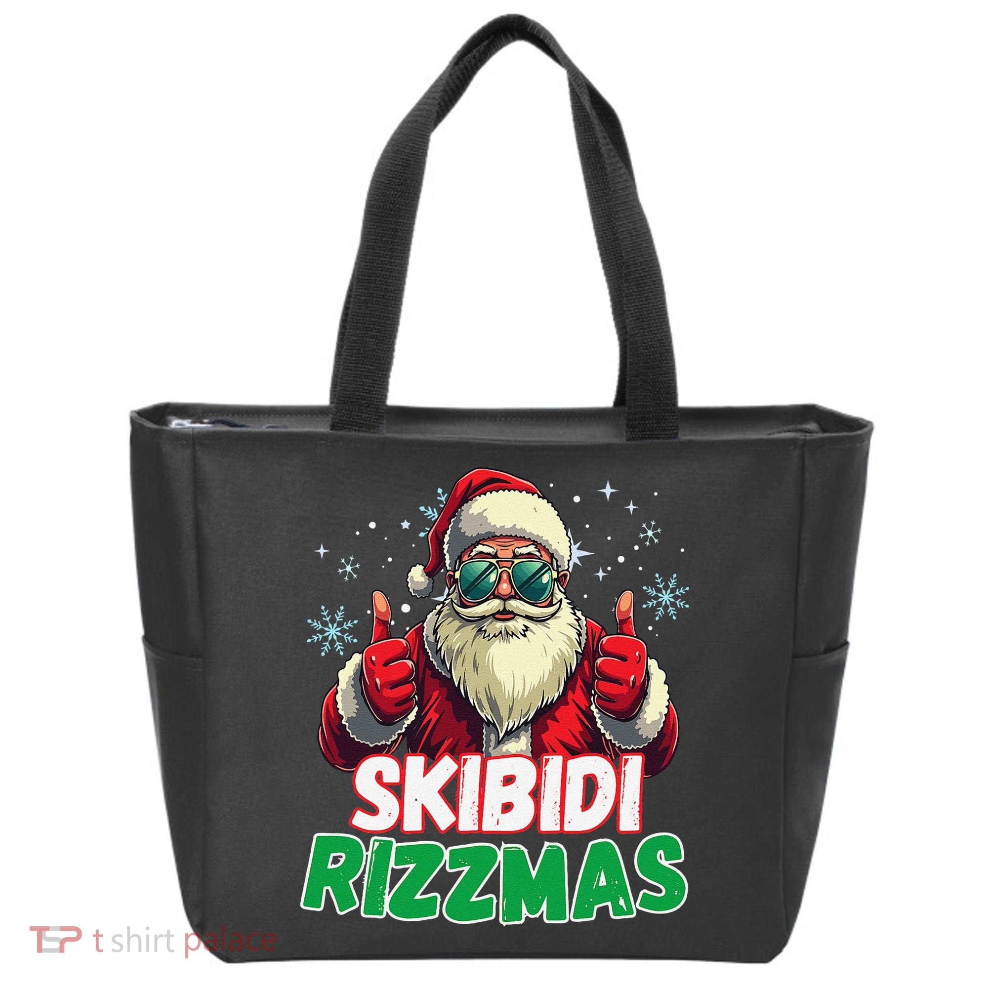 Skibid.I Rizzmas Christmas Rizz Santa Claus Charisma Tote Bag