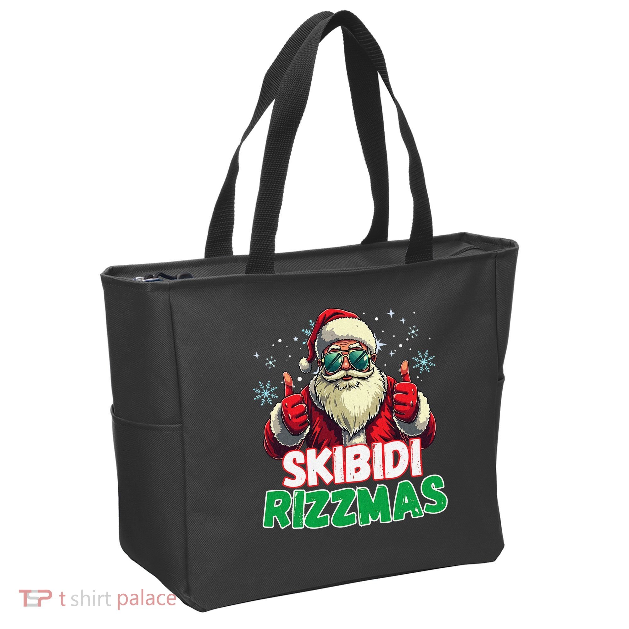 Skibid.I Rizzmas Christmas Rizz Santa Claus Charisma Tote Bag
