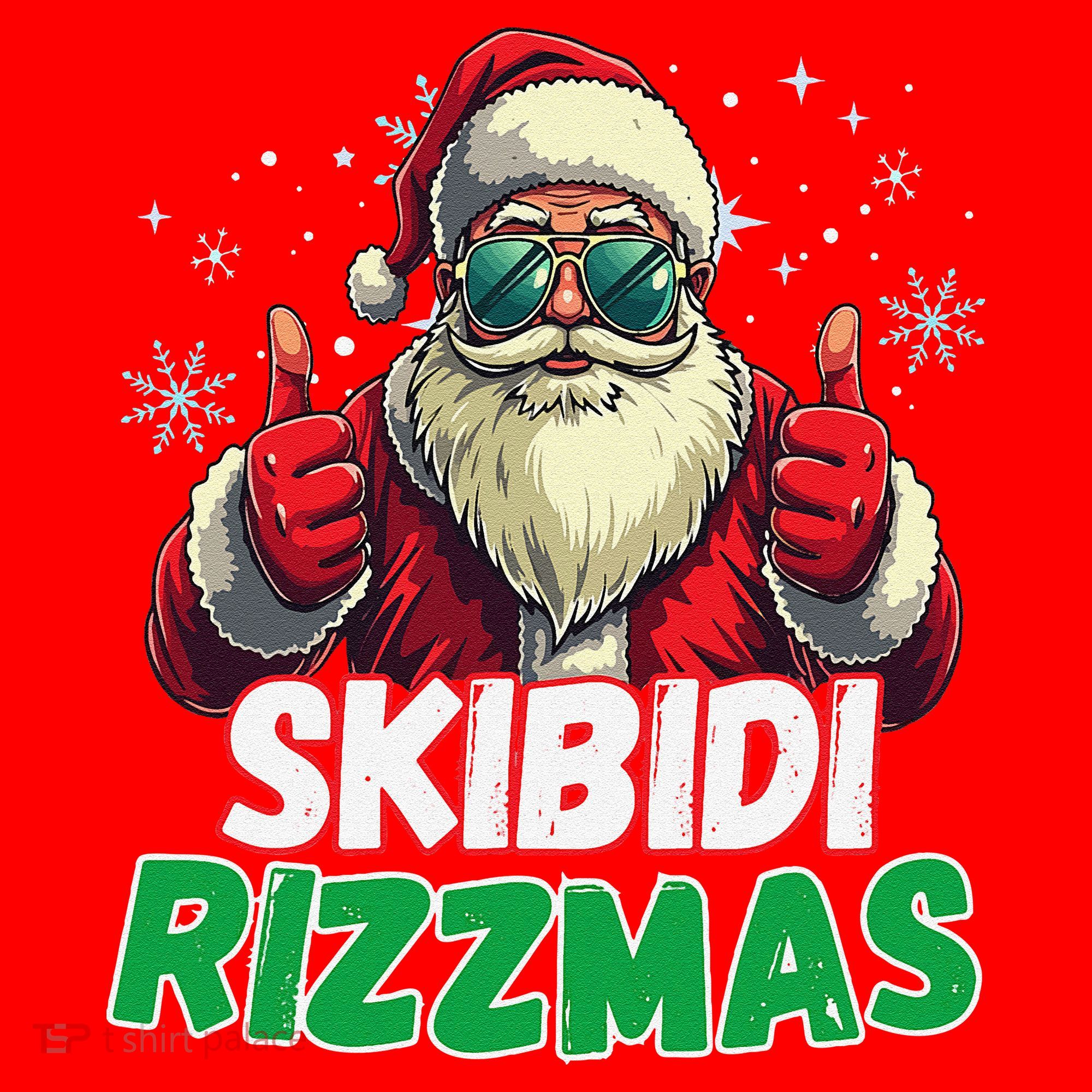 Skibid.I Rizzmas Christmas Rizz Santa Claus Charisma Santa Hat