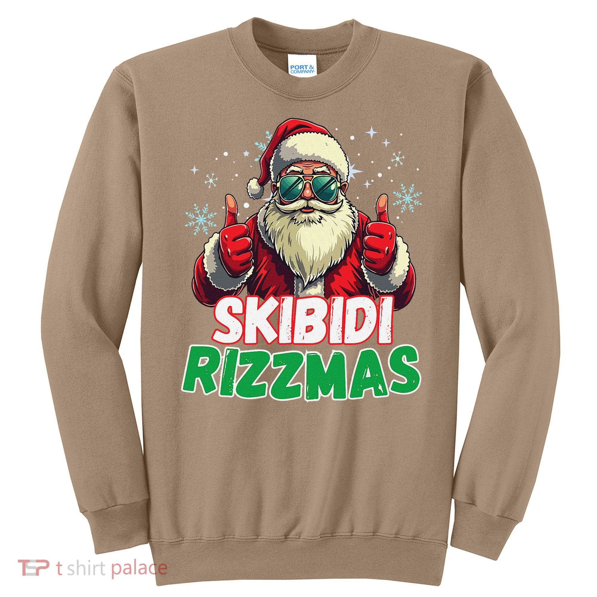 Skibid.I Rizzmas Christmas Rizz Santa Claus Charisma Sweatshirt