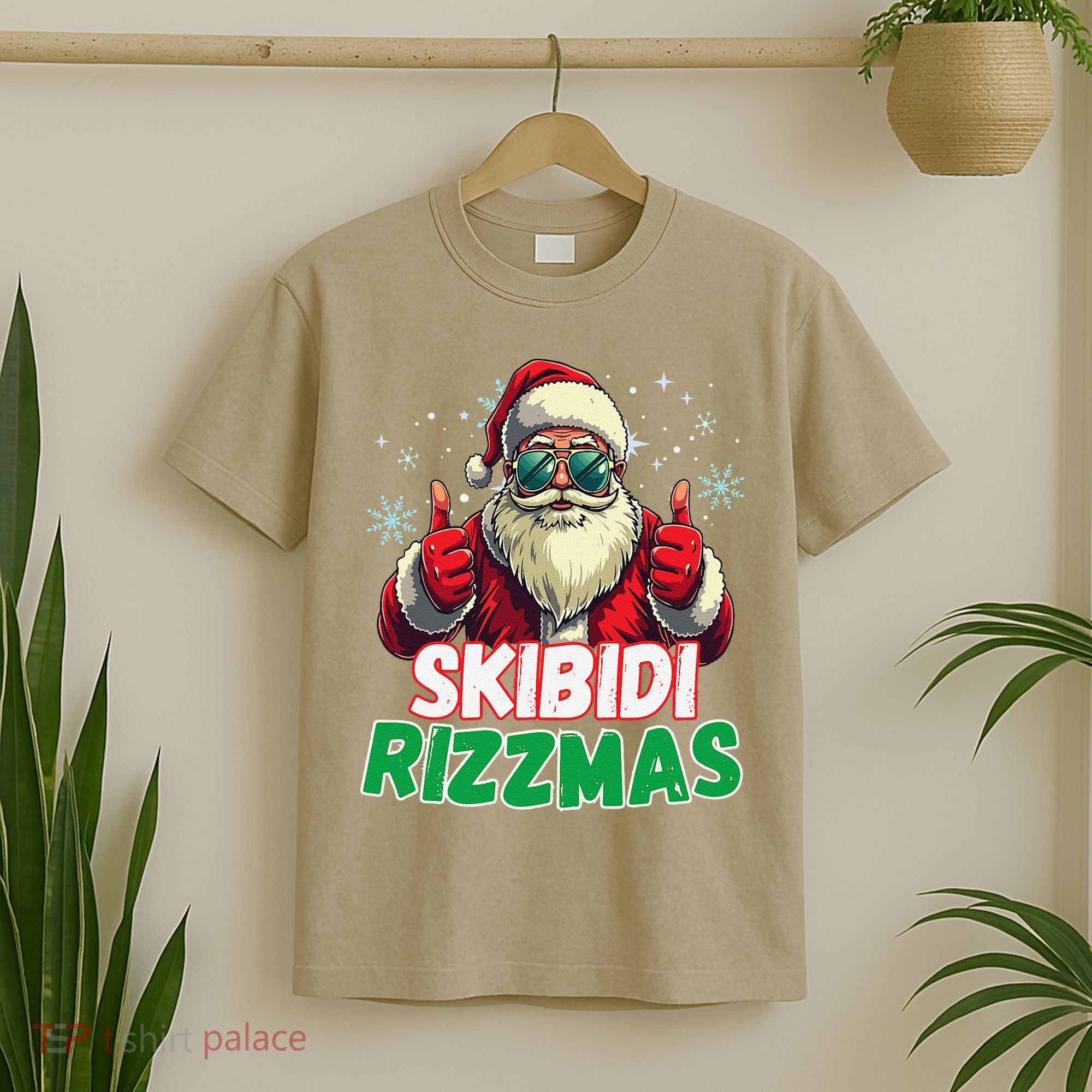 Skibid.I Rizzmas Christmas Rizz Santa Claus Charisma T-Shirt