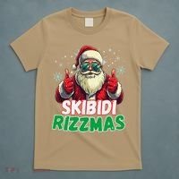 Skibid.I Rizzmas Christmas Rizz Santa Claus Charisma T-Shirt thumb 5