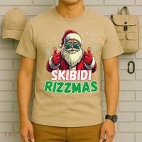 Skibid.I Rizzmas Christmas Rizz Santa Claus Charisma T-Shirt thumb 6