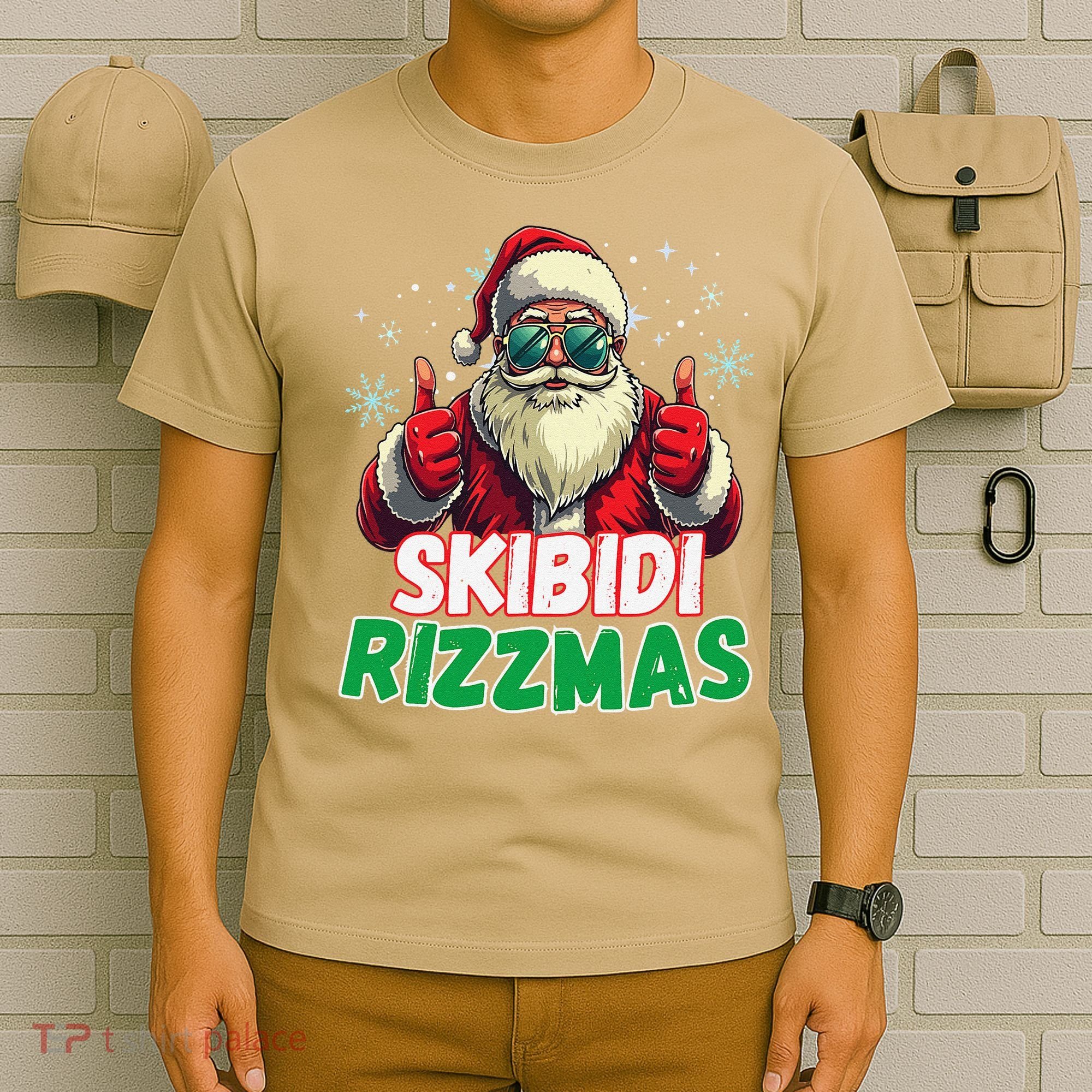 Skibid.I Rizzmas Christmas Rizz Santa Claus Charisma T-Shirt