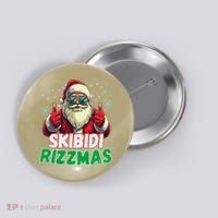 Skibid.I Rizzmas Christmas Rizz Santa Claus Charisma Button thumb 0
