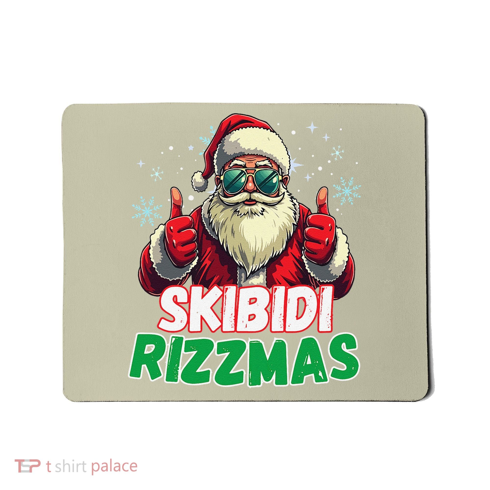 Skibid.I Rizzmas Christmas Rizz Santa Claus Charisma Mousepad