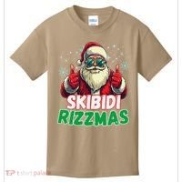 Skibid.I Rizzmas Christmas Rizz Santa Claus Charisma Kids T-Shirt thumb 0