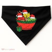 Santa Ra Cats Anime Christmas Xmas Girl USA-Made Doggie Bandana thumb 0