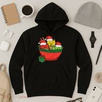 Santa Ra Cats Anime Christmas Xmas Girl Hoodie thumb 3