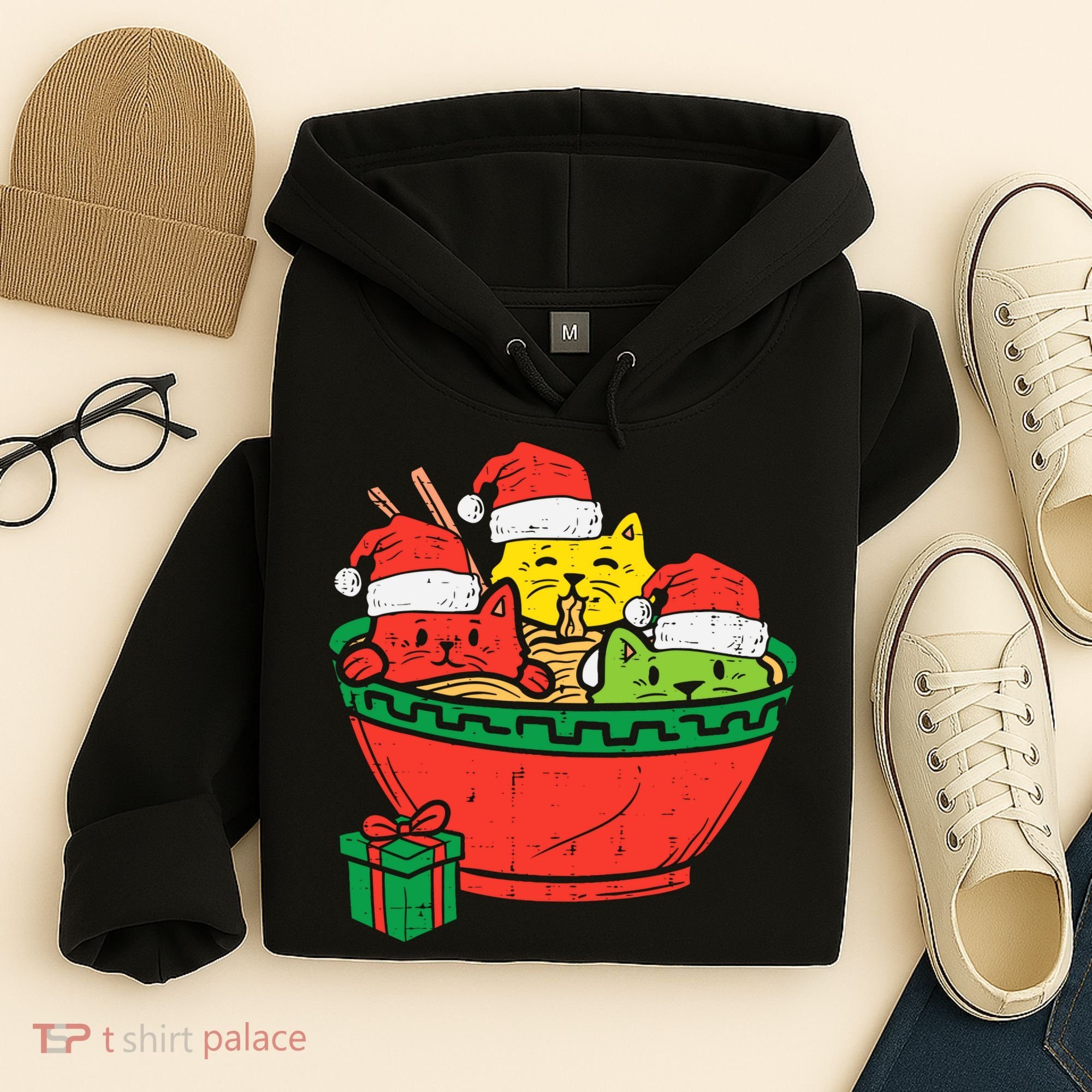Santa Ra Cats Anime Christmas Xmas Girl Hoodie