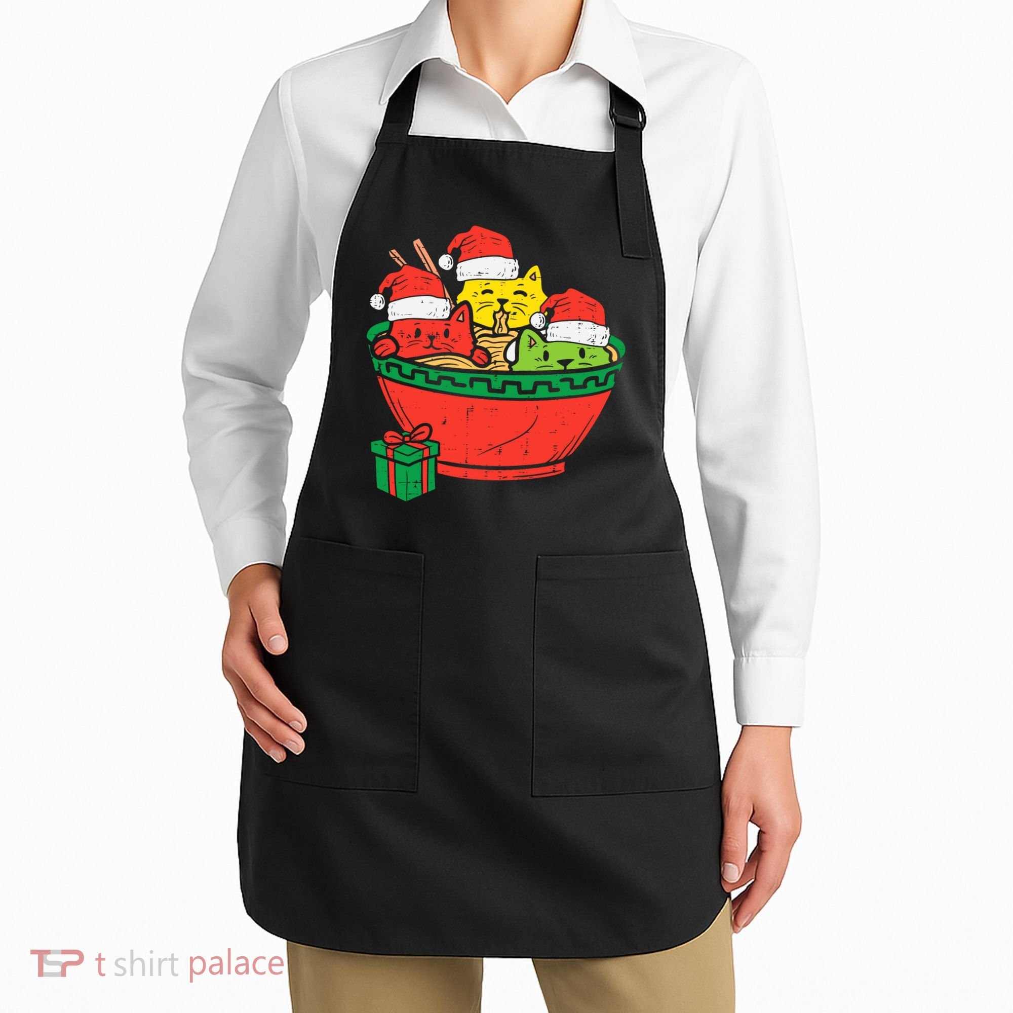 Santa Ra Cats Anime Christmas Xmas Girl Apron