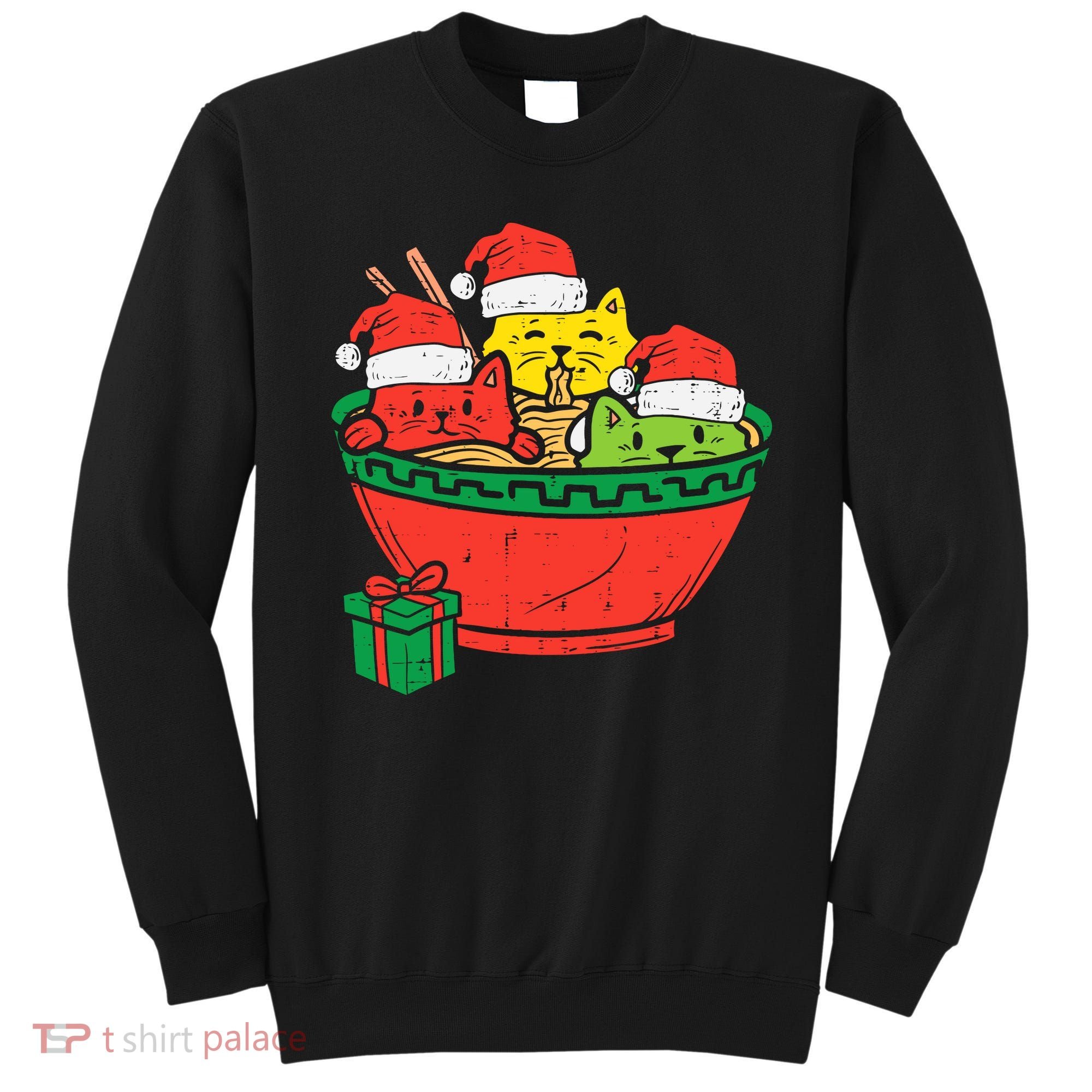 Santa Ra Cats Anime Christmas Xmas Girl Sweatshirt
