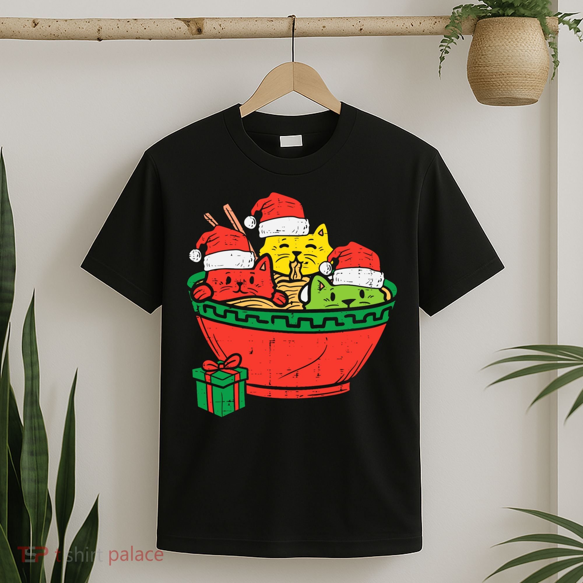Santa Ra Cats Anime Christmas Xmas Girl T-Shirt