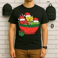 Santa Ra Cats Anime Christmas Xmas Girl T-Shirt thumb 6