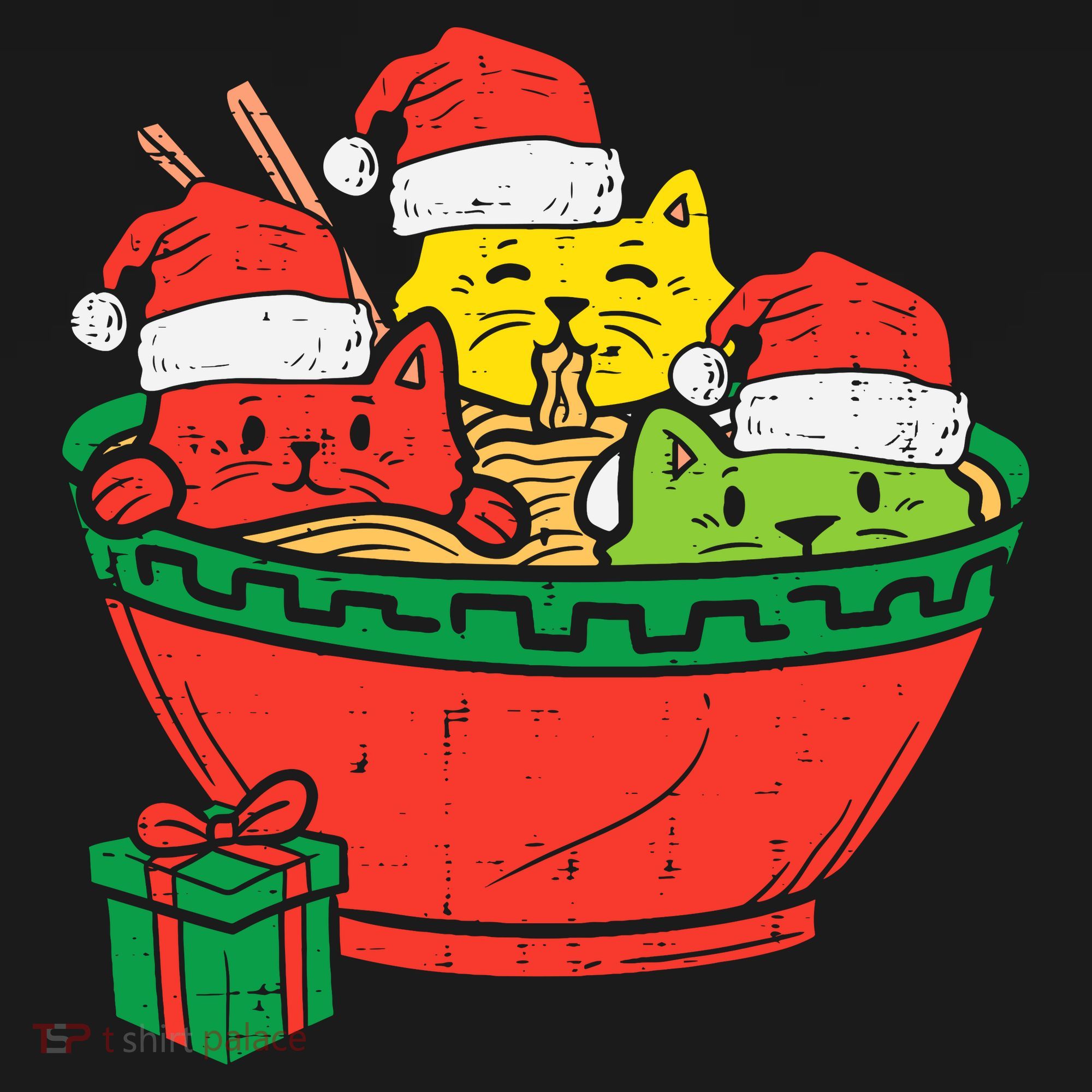 Santa Ra Cats Anime Christmas Xmas Girl Mousepad