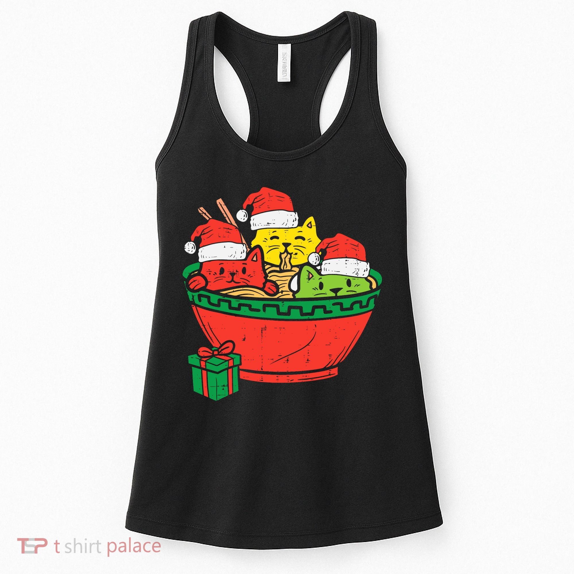 Santa Ra Cats Anime Christmas Xmas Girl Women's Tank Top