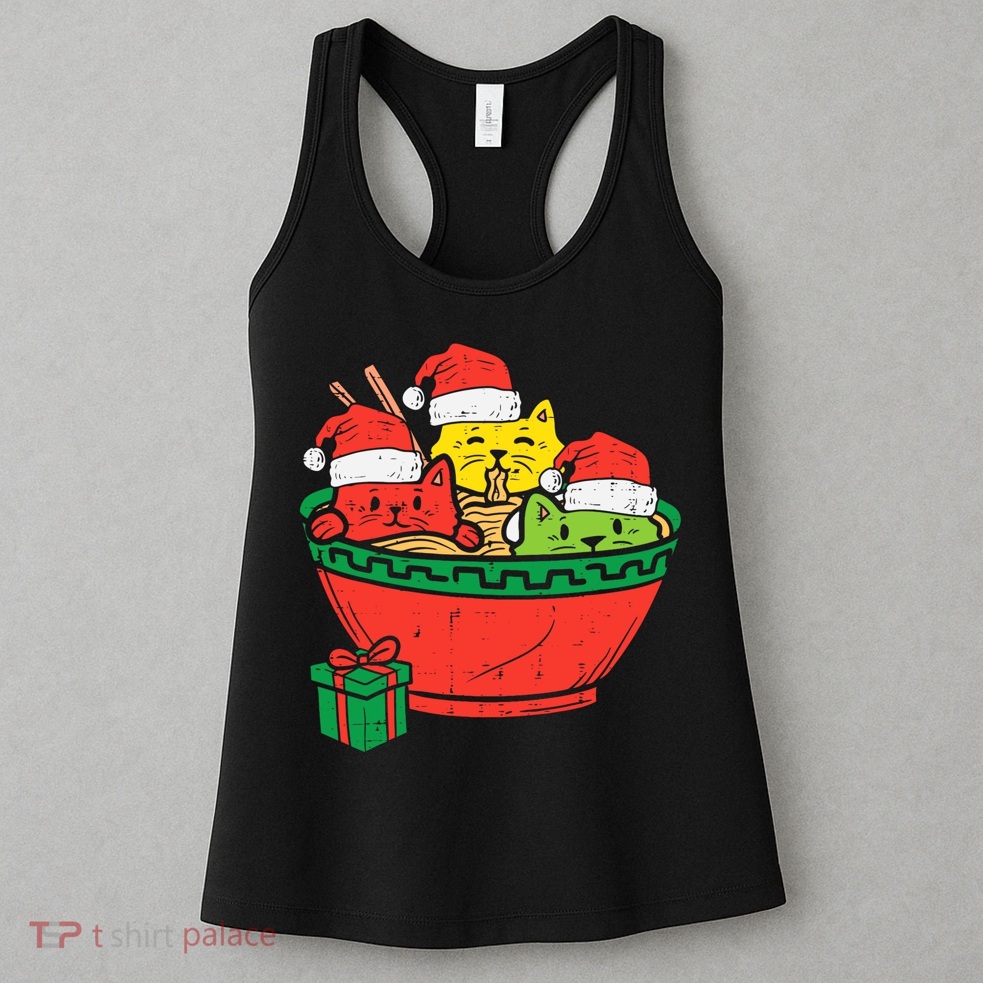 Santa Ra Cats Anime Christmas Xmas Girl Women's Tank Top