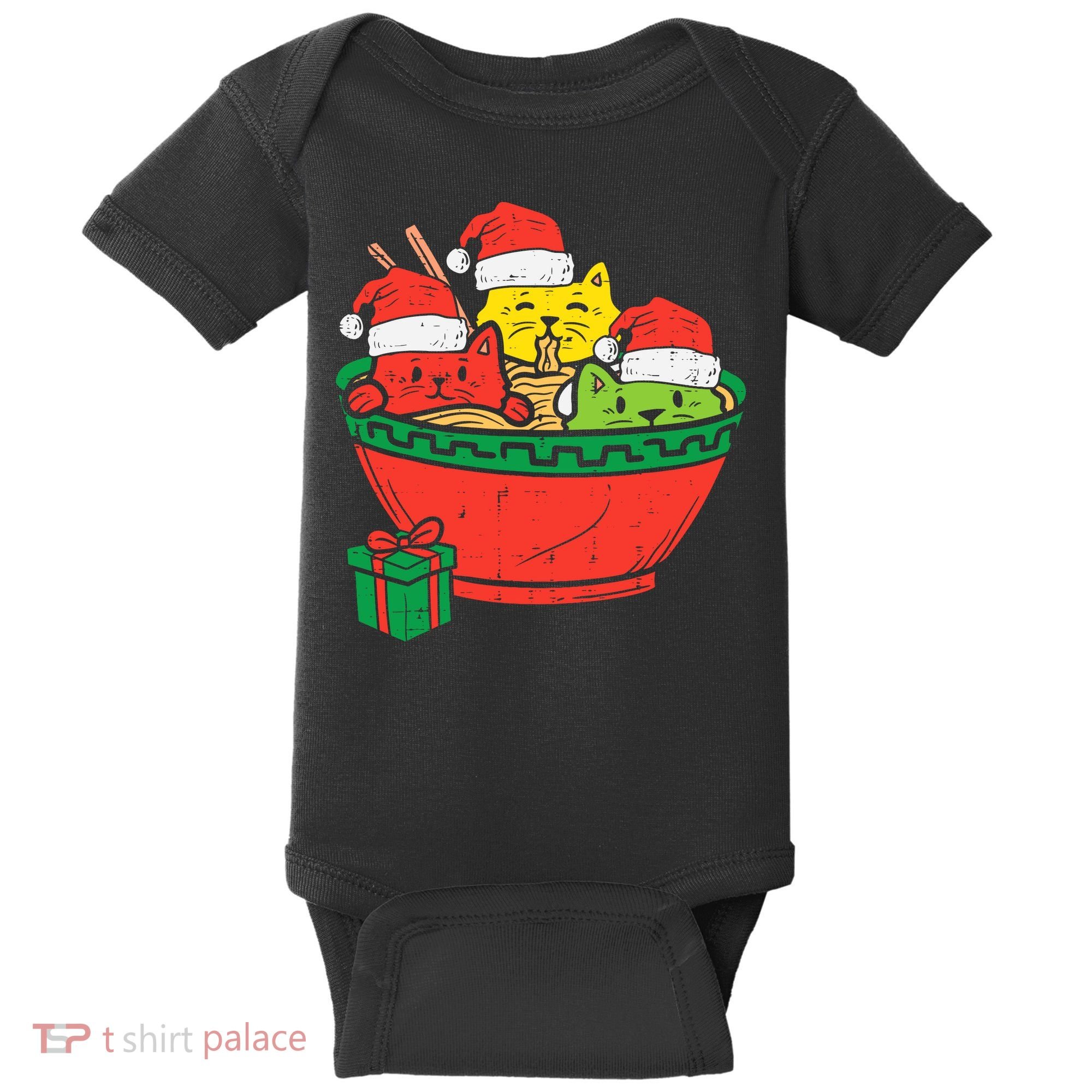 Santa Ra Cats Anime Christmas Xmas Girl Baby Bodysuit