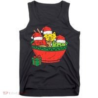 Santa Ra Cats Anime Christmas Xmas Girl Tank Top thumb 0